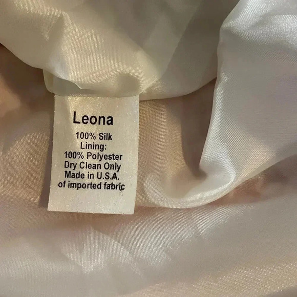 Leona by Lauren Leonard Retro Button Back Dress Sz 6 100%‎ Silk Lining - Picture 8 of 8